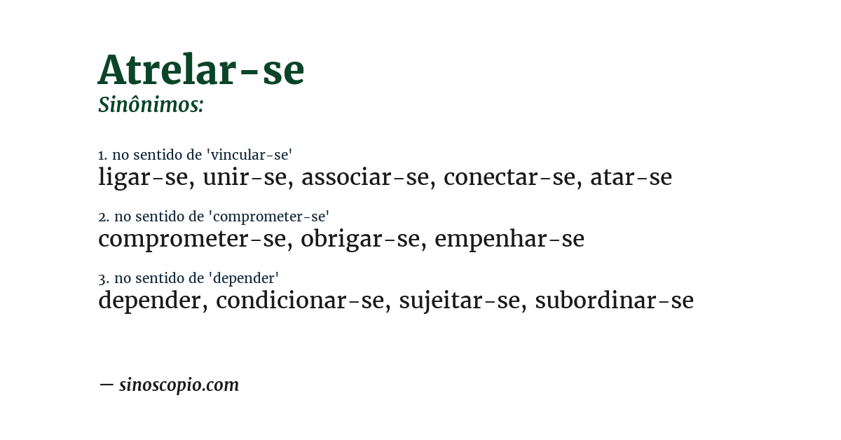 Sinônimo de atrelar-se