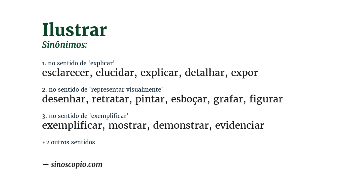 Sinônimo de ilustrar