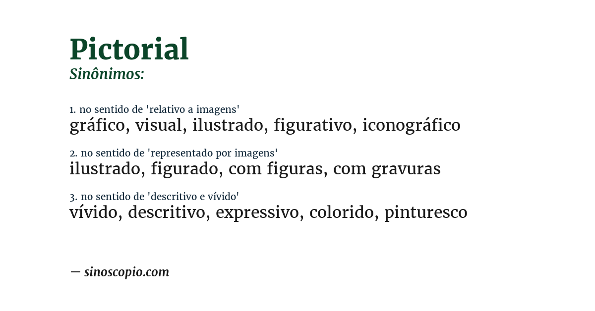 Sinônimo de pictorial