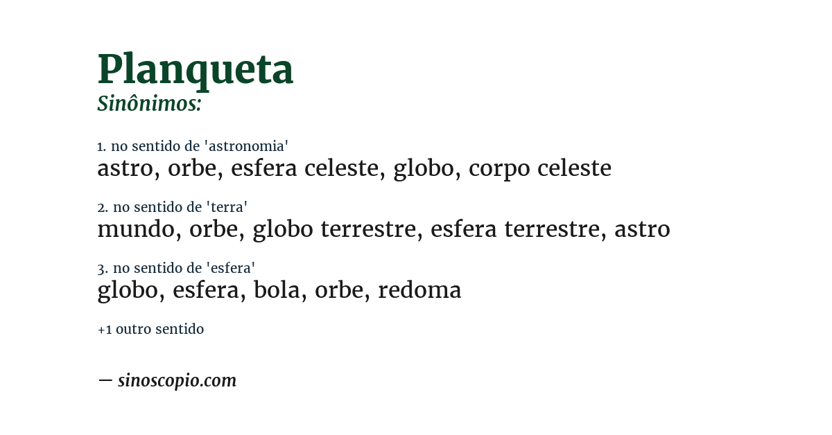 Sinônimo de planqueta