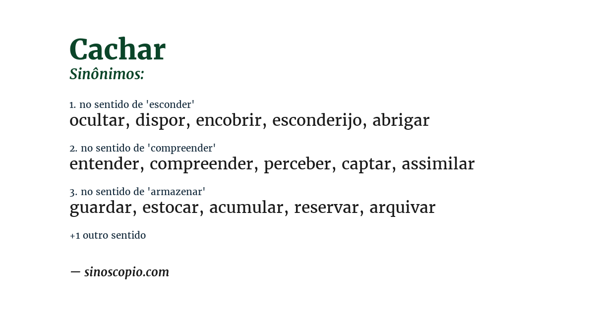 Sinônimo de cachar