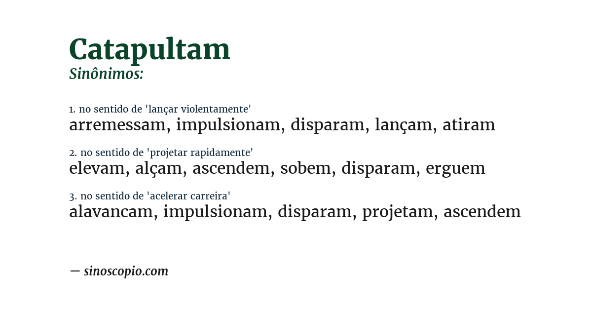 Sinônimo de catapultam