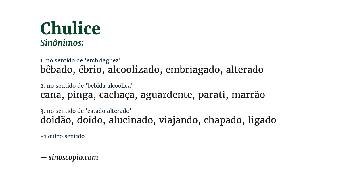 Sinônimo de chulice