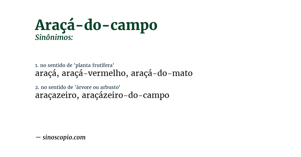 Sinônimo de araçá-do-campo