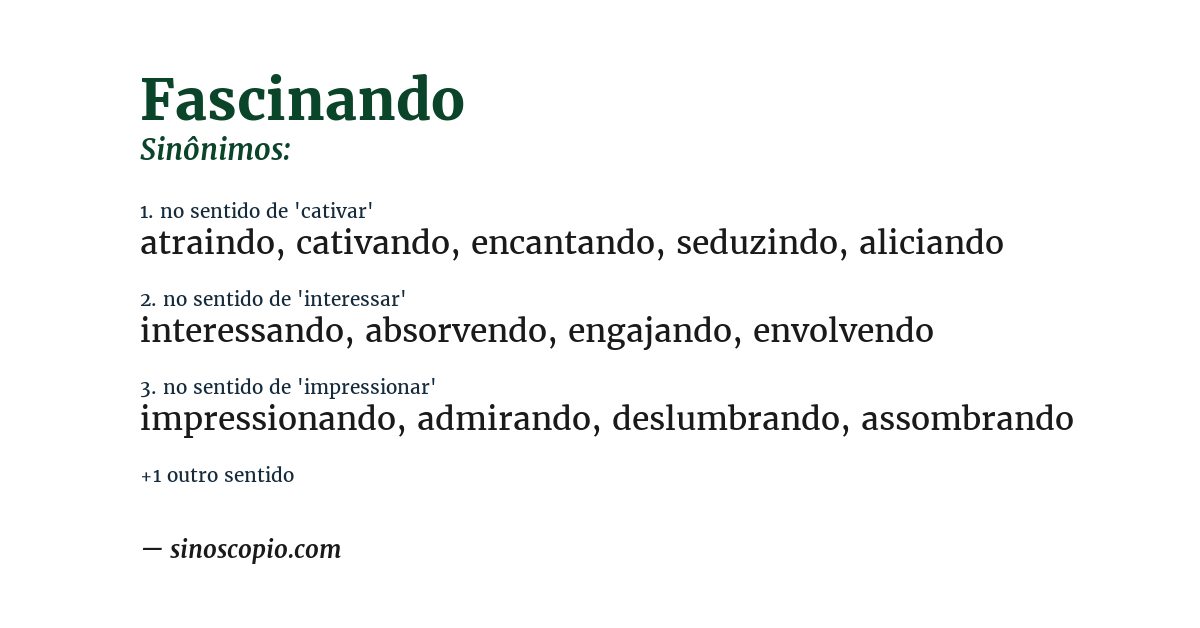 Sinônimo de fascinando