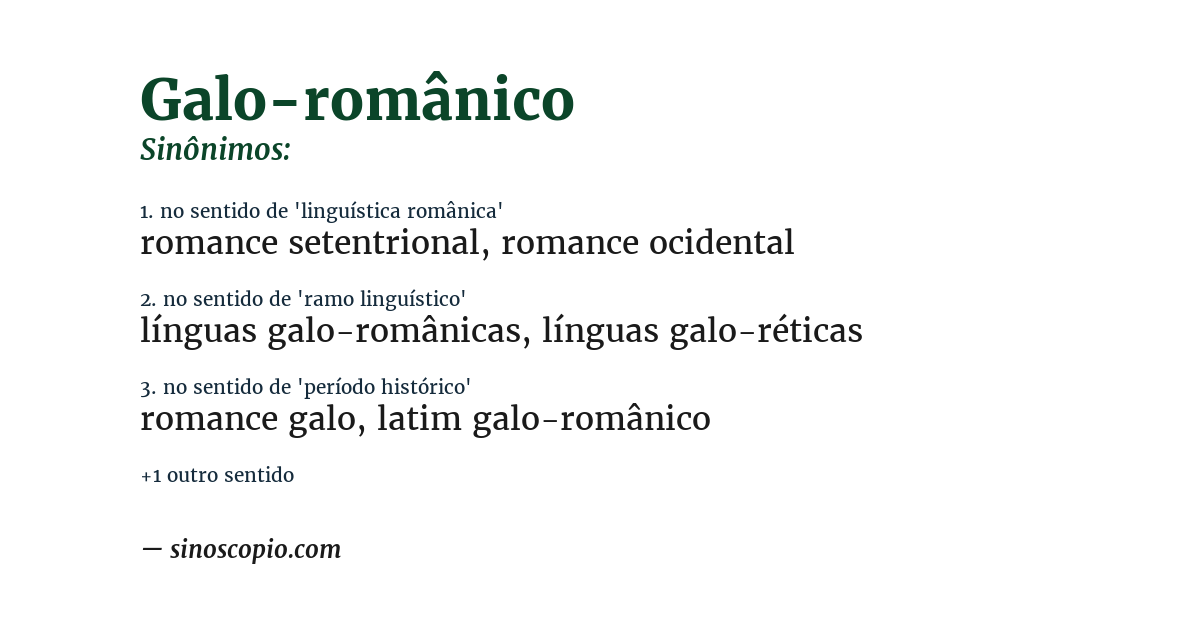 Sinônimo de galo-românico
