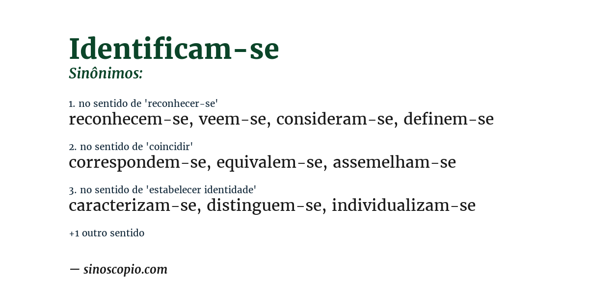 Sinônimo de identificam-se