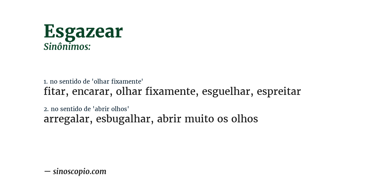 Sinônimo de esgazear