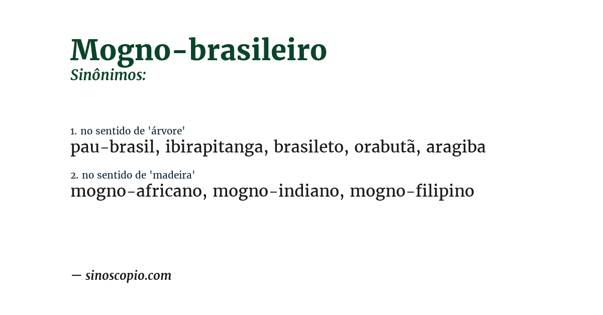 Sinônimo de mogno-brasileiro