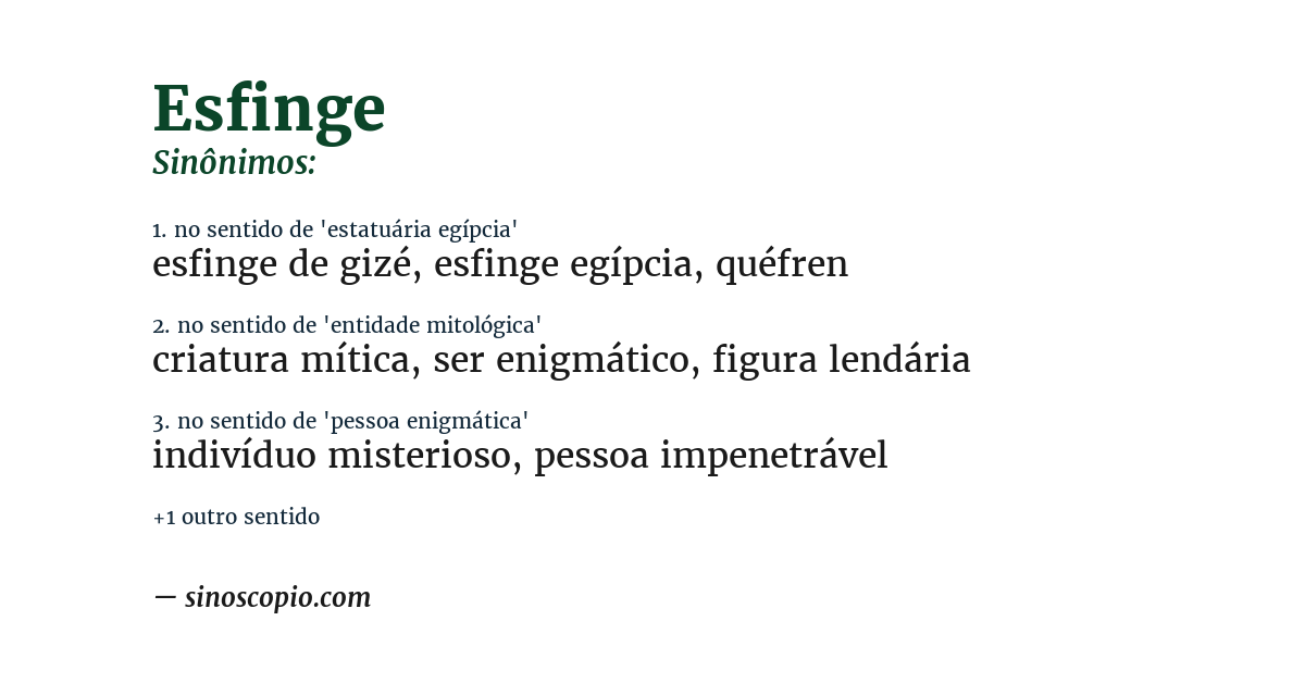 Sinônimo de esfinge