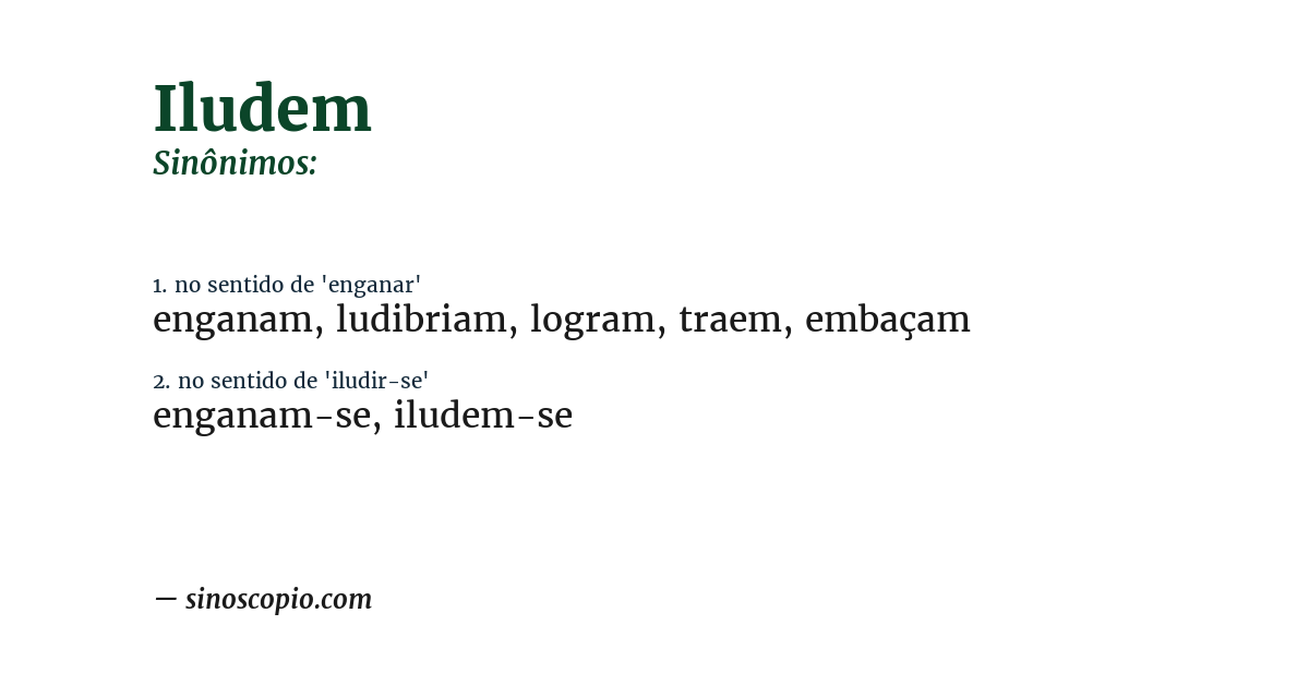 Sinônimo de iludem