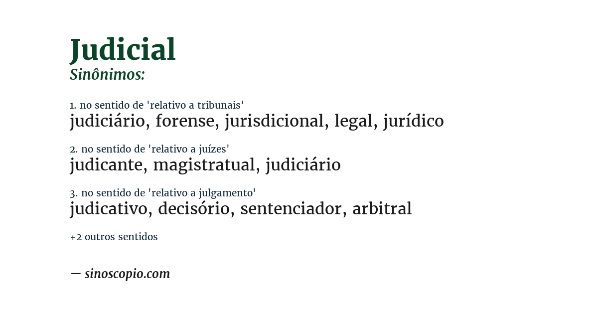 Sinônimo de judicial