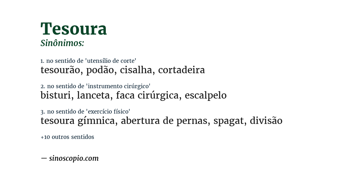 Sinônimo de tesoura