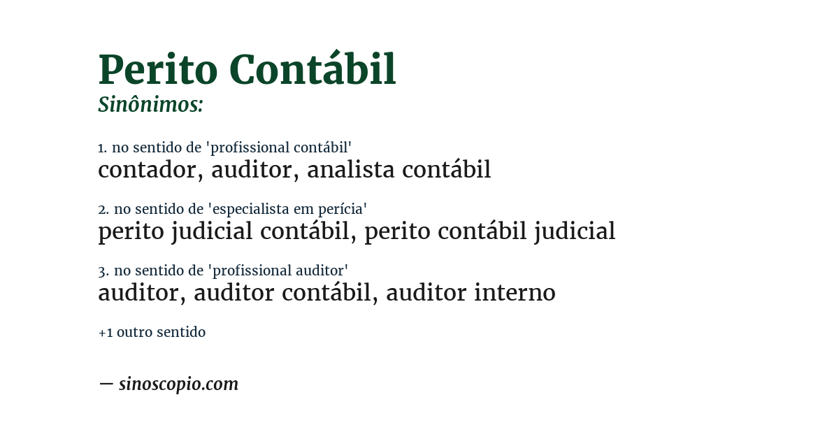 Sinônimo de perito contábil