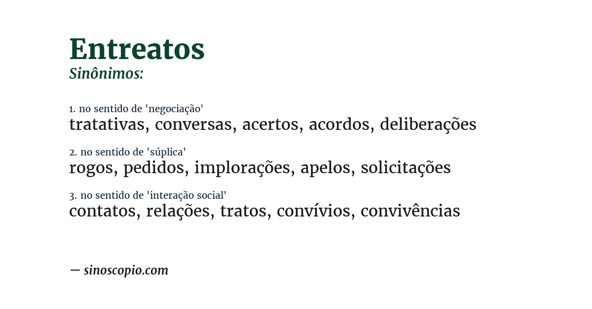 Sinônimo de entreatos