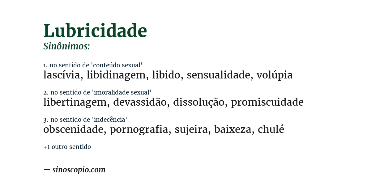 Sinônimo de lubricidade