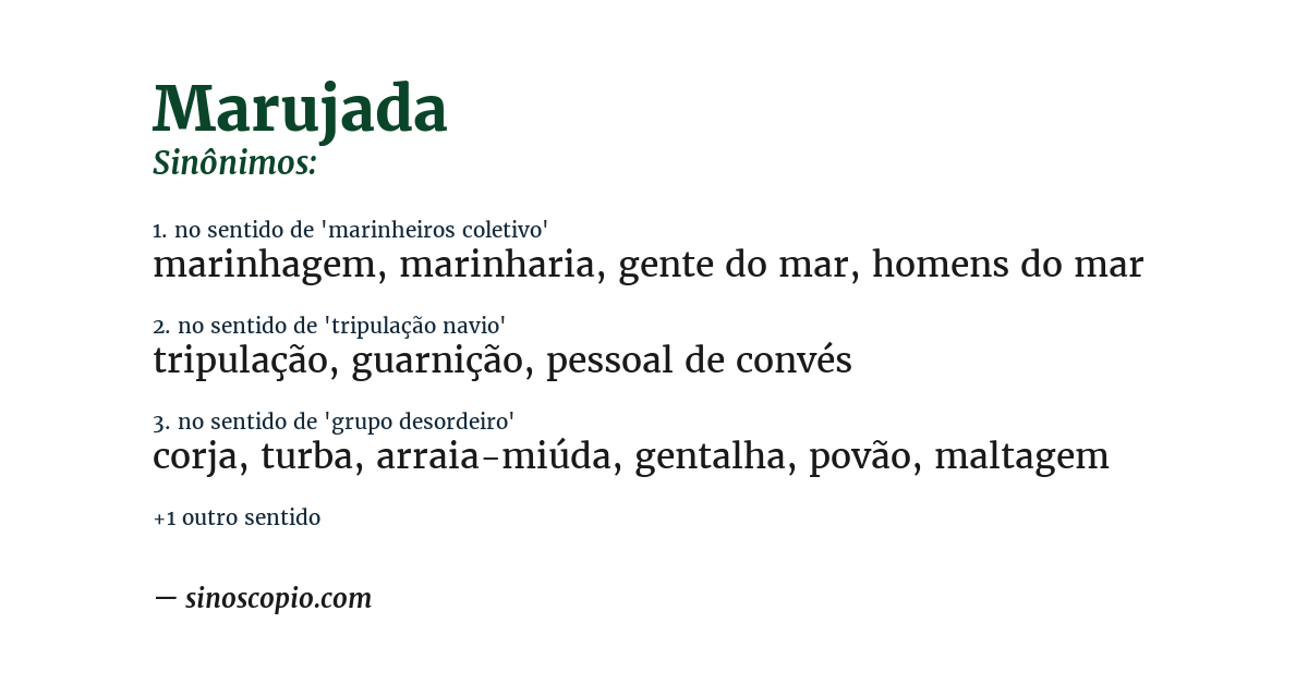 Sinônimo de marujada