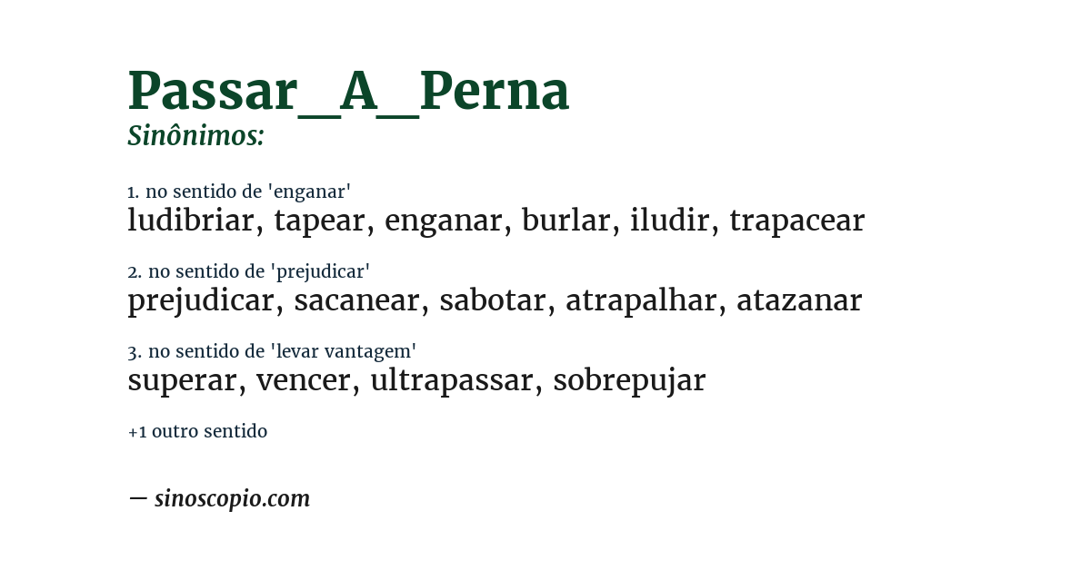 Sinônimo de passar_a_perna
