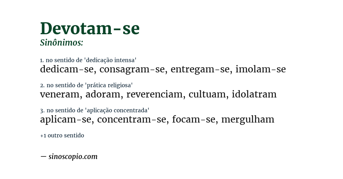 Sinônimo de devotam-se