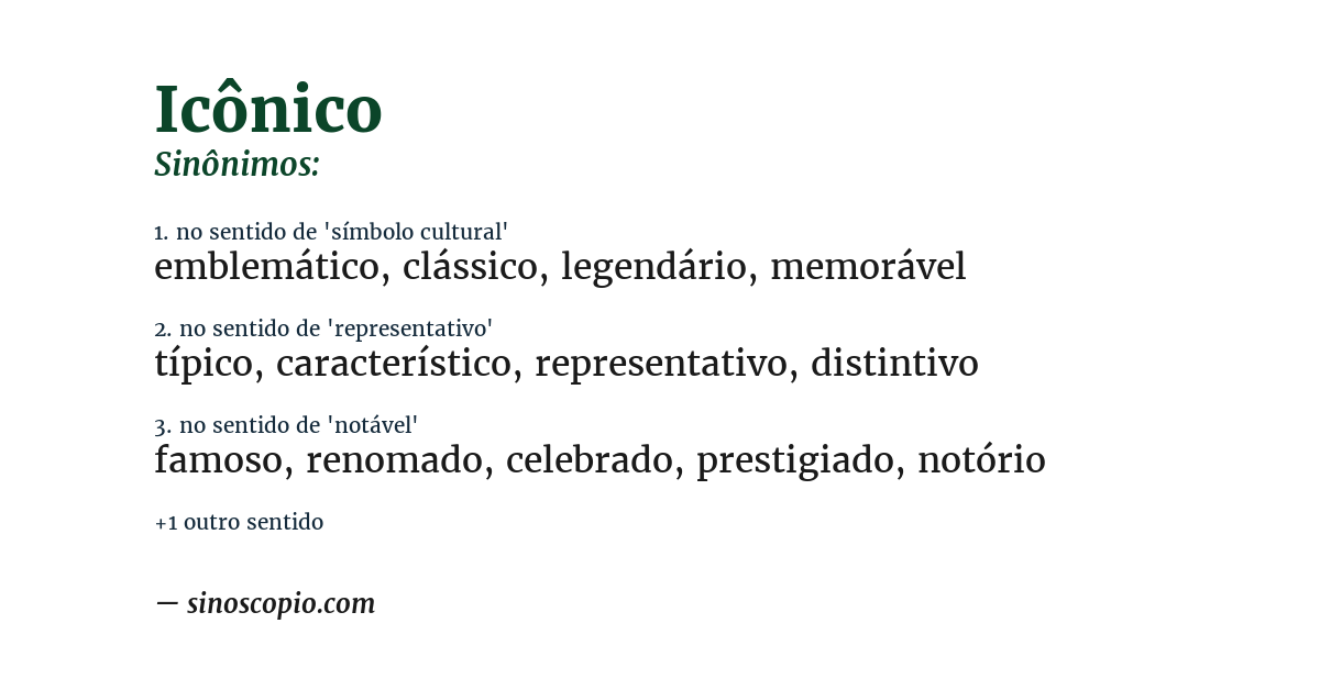 Sinônimo de icônico