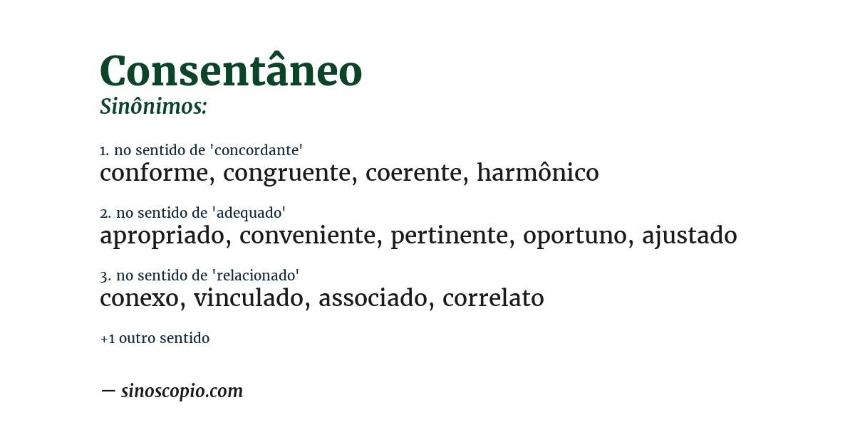 Sinônimo de consentâneo