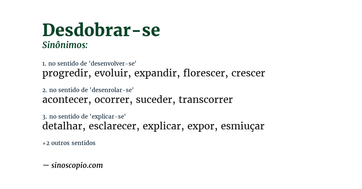 Sinônimo de desdobrar-se