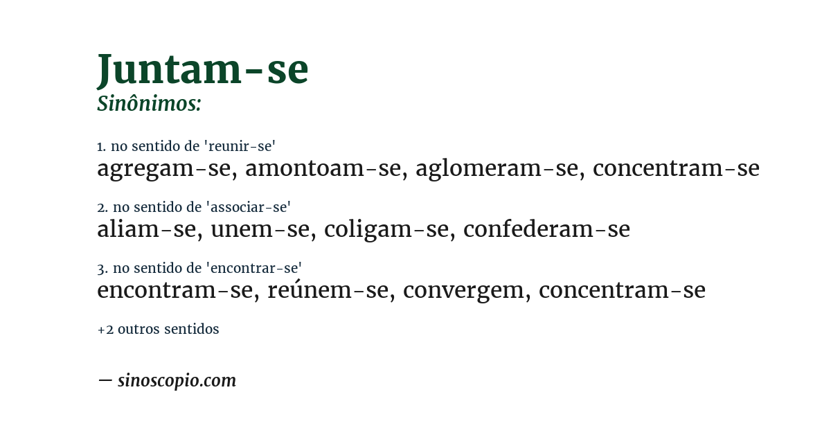 Sinônimo de juntam-se
