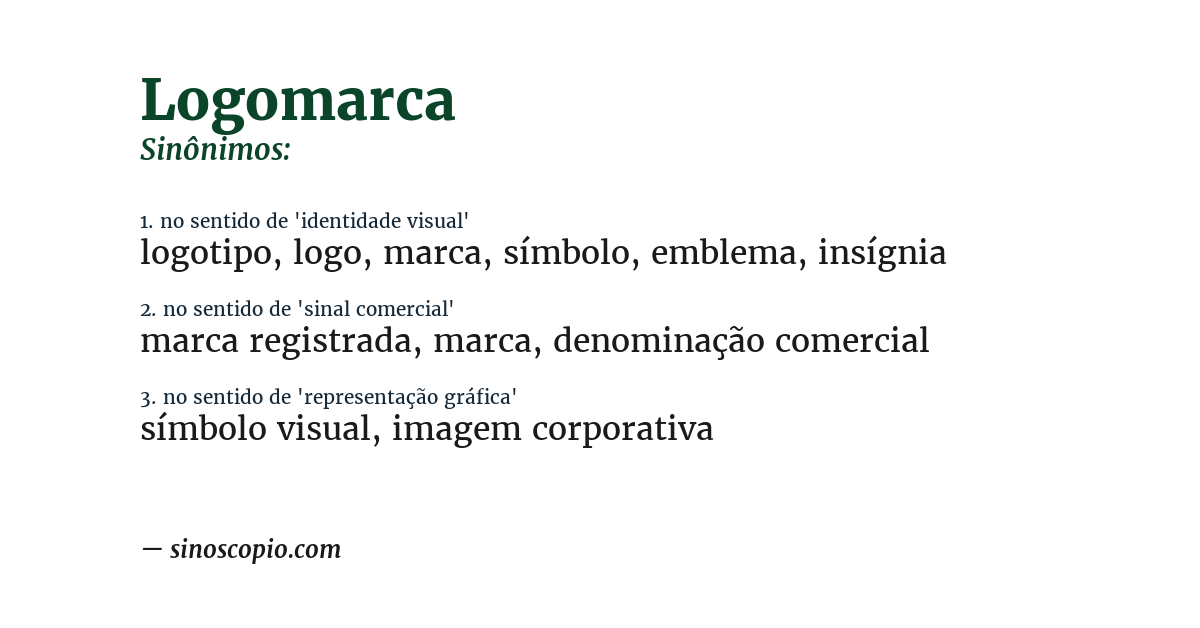 Sinônimo de logomarca