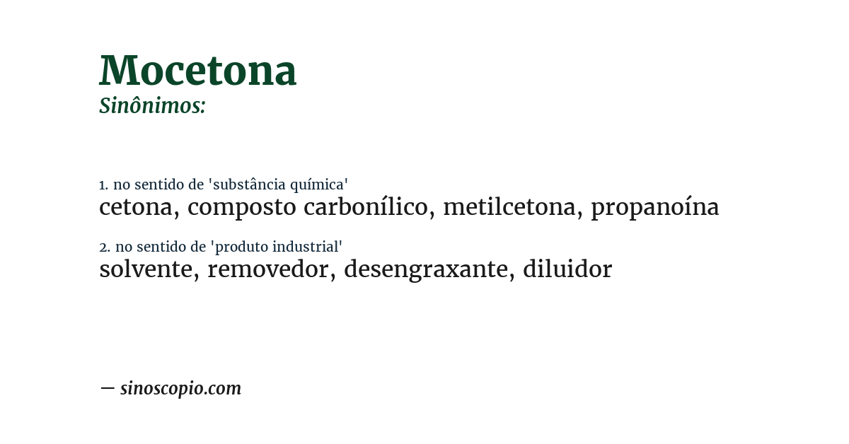 Sinônimo de mocetona