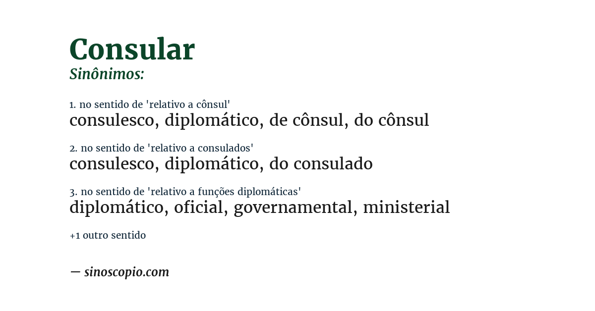 Sinônimo de consular