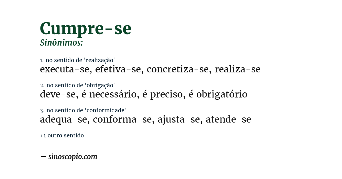 Sinônimo de cumpre-se