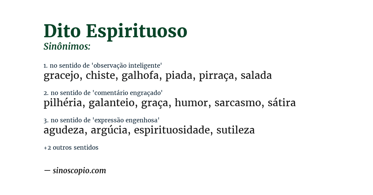 Sinônimo de dito espirituoso