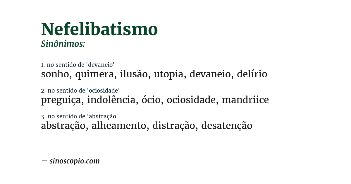 Sinônimo de nefelibatismo