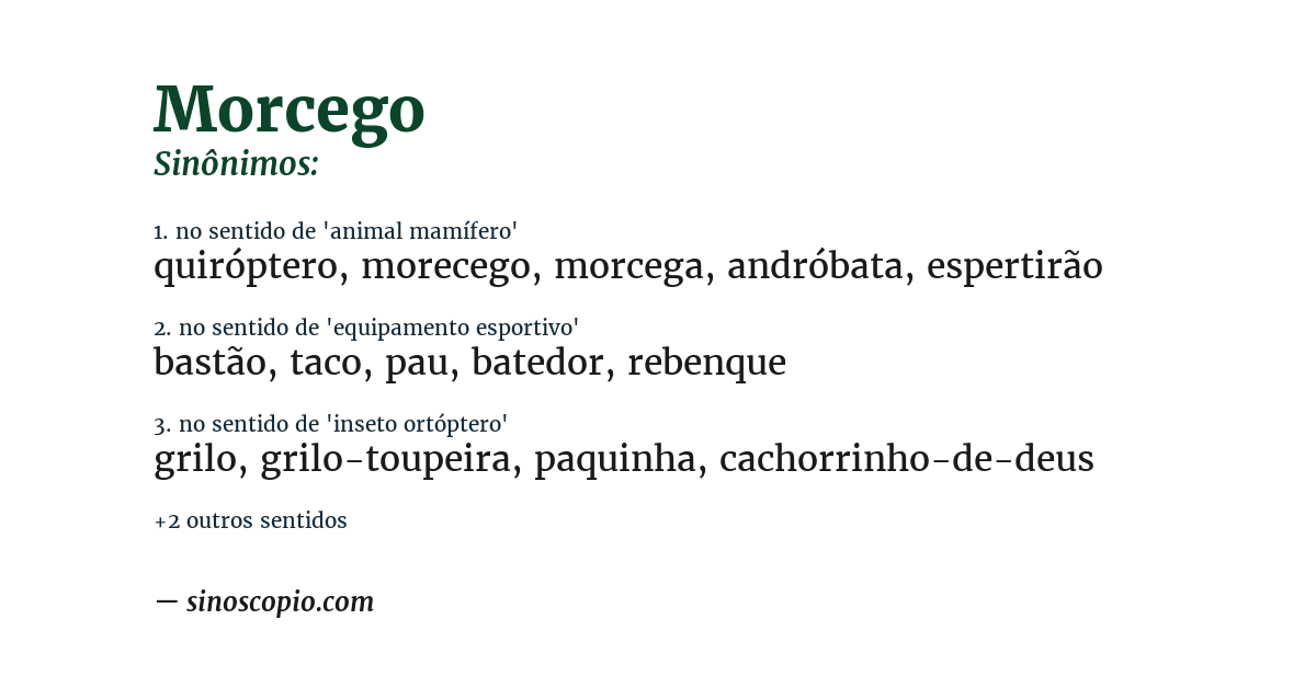 Sinônimo de morcego