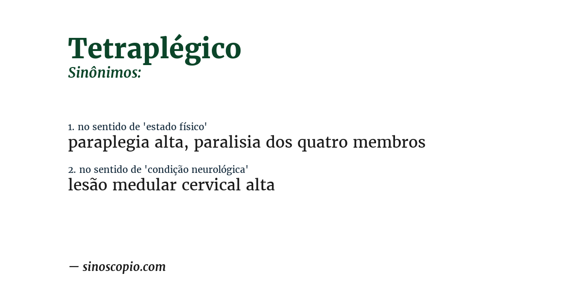 Sinônimo de tetraplégico