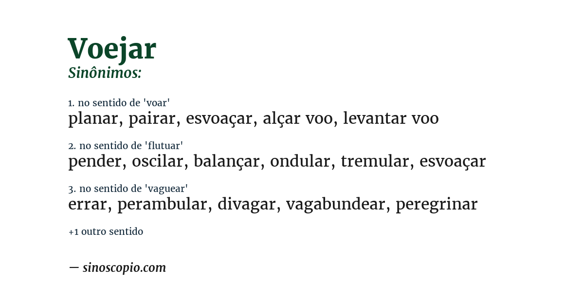Sinônimo de voejar