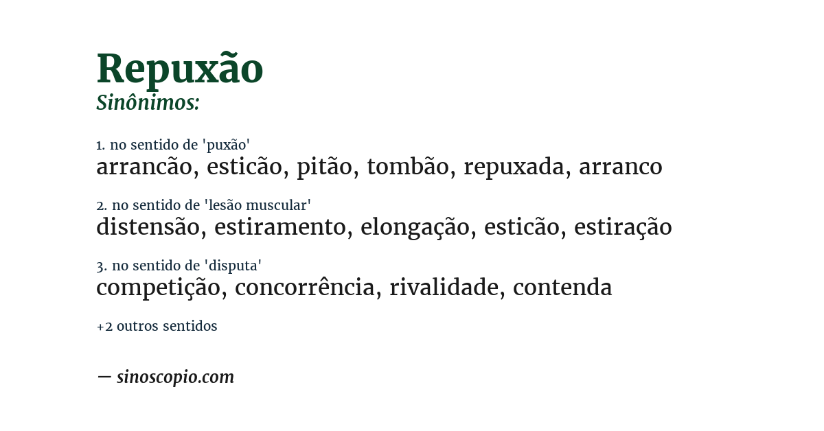 Sinônimo de repuxão