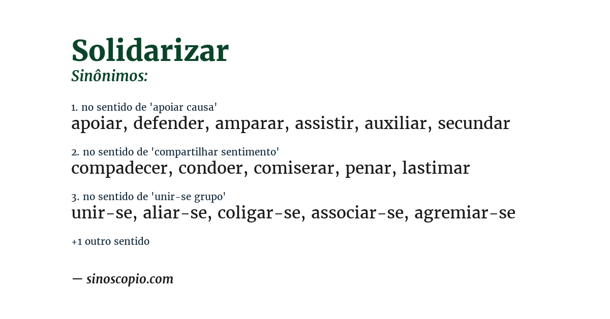 Sinônimo de solidarizar