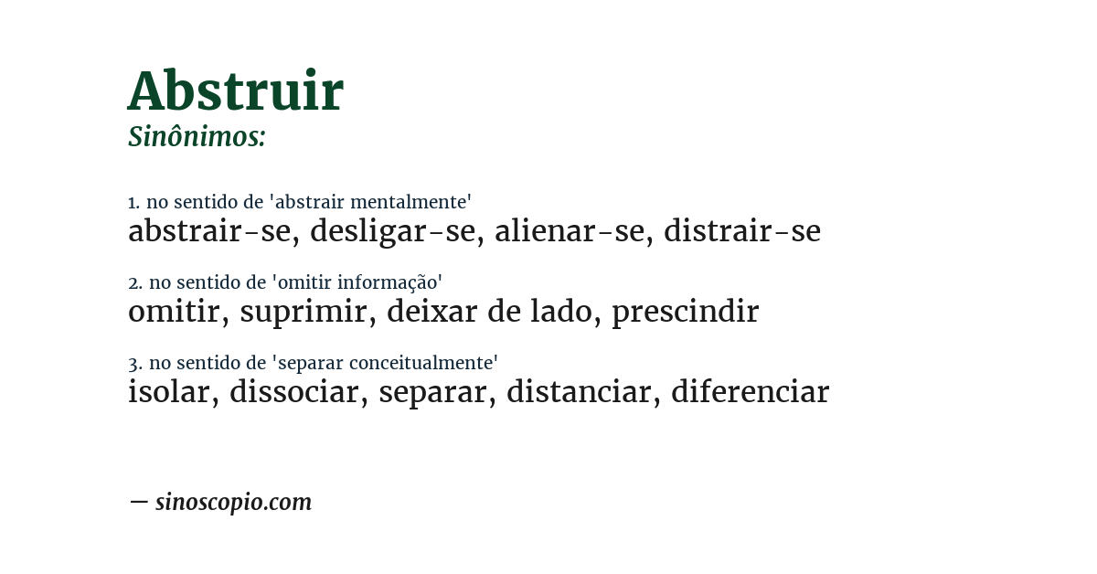 Sinônimo de abstruir