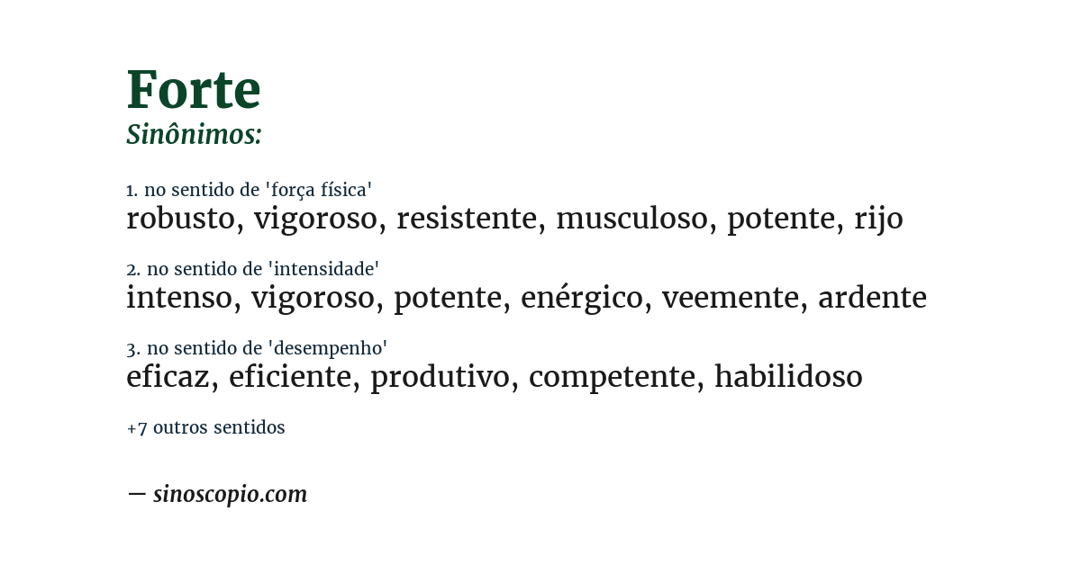 Sinônimo de forte
