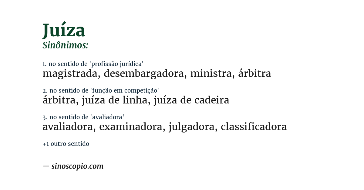 Sinônimo de juíza