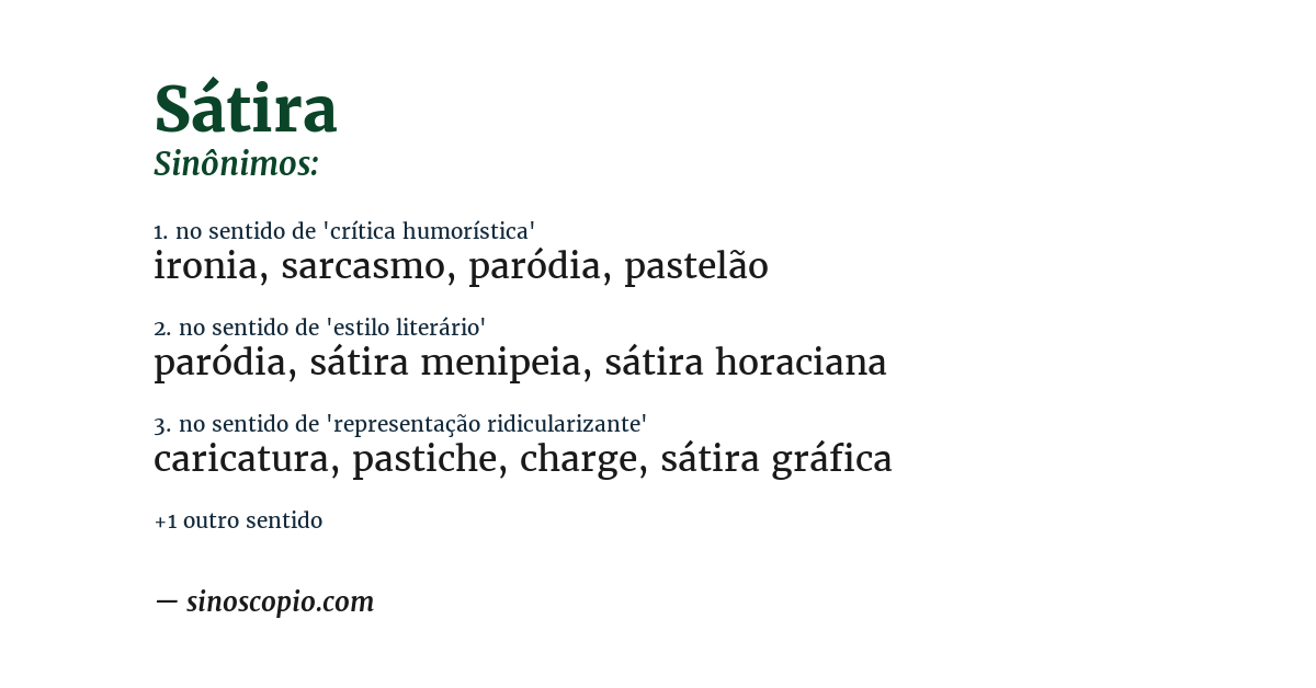 Sinônimo de sátira