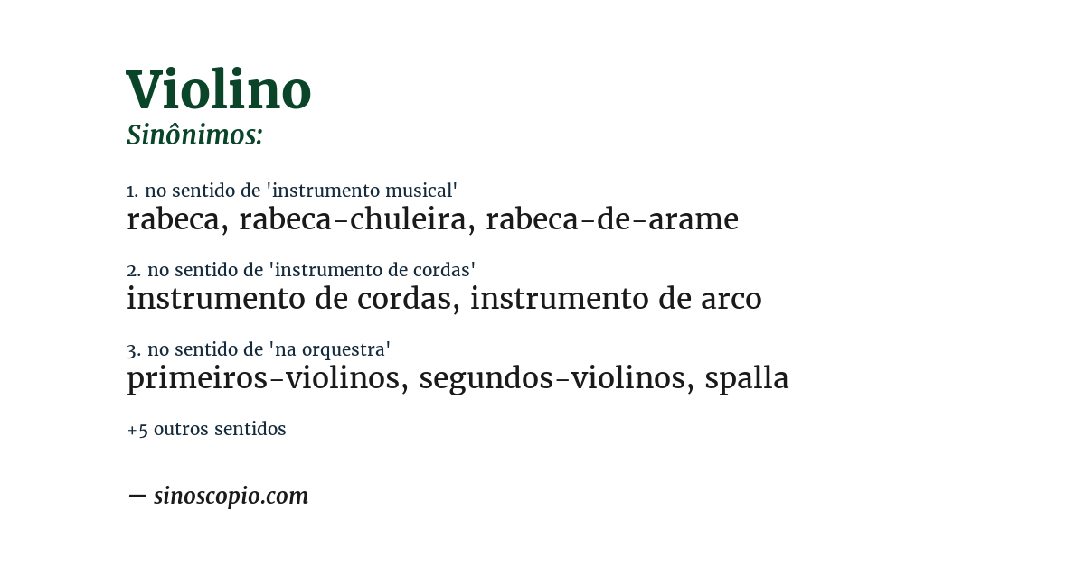 Sinônimo de violino