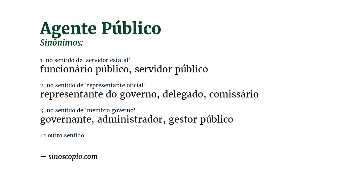 Sinônimo de agente público