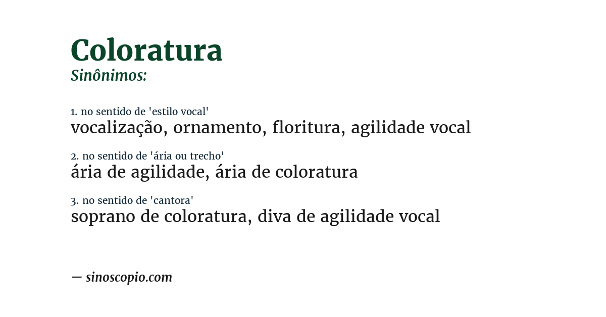 Sinônimo de coloratura