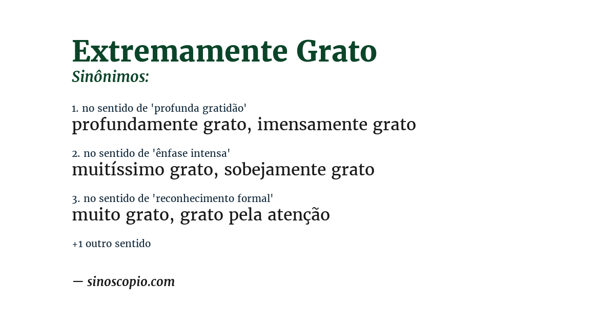 Sinônimo de extremamente grato
