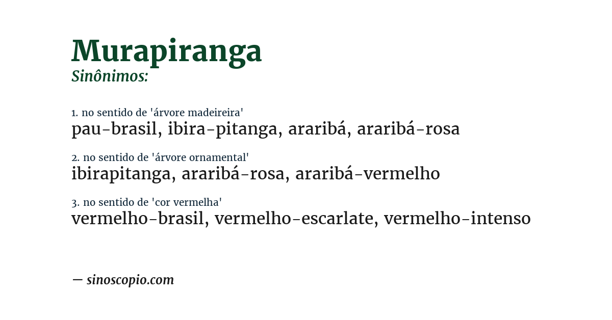 Sinônimo de murapiranga