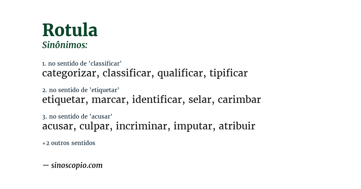 Sinônimo de rotula