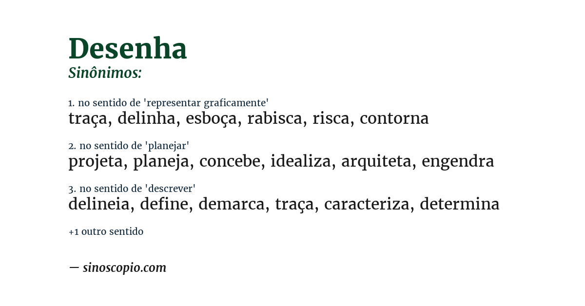 Sinônimo de desenha