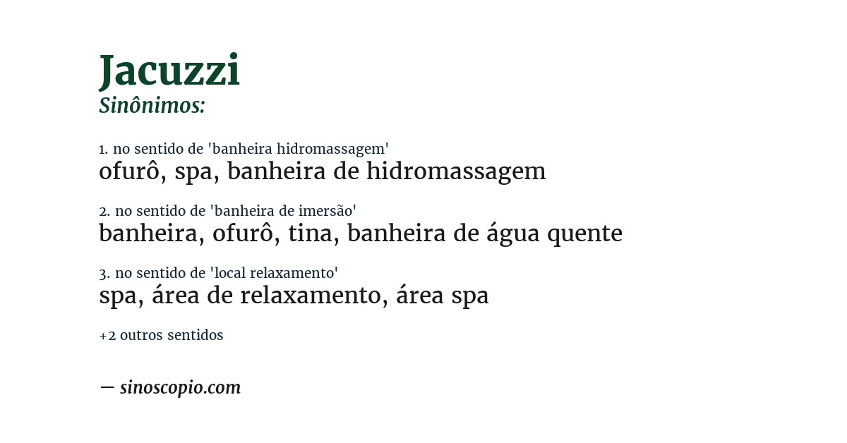Sinônimo de jacuzzi